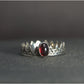 Anillo corona Alienor plata granate óvalo