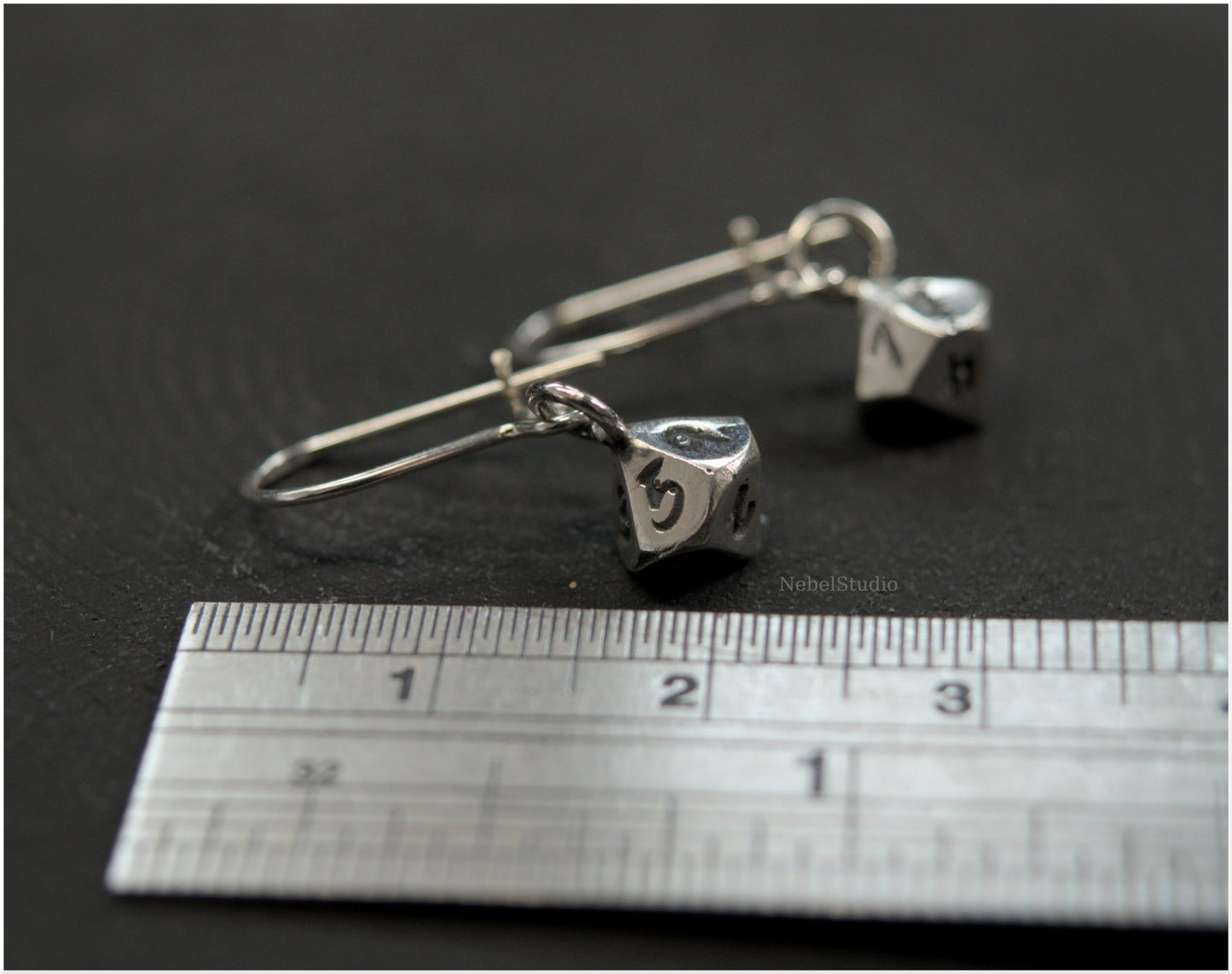 D10- Silver hook earrings