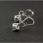 D10- Silver hook earrings