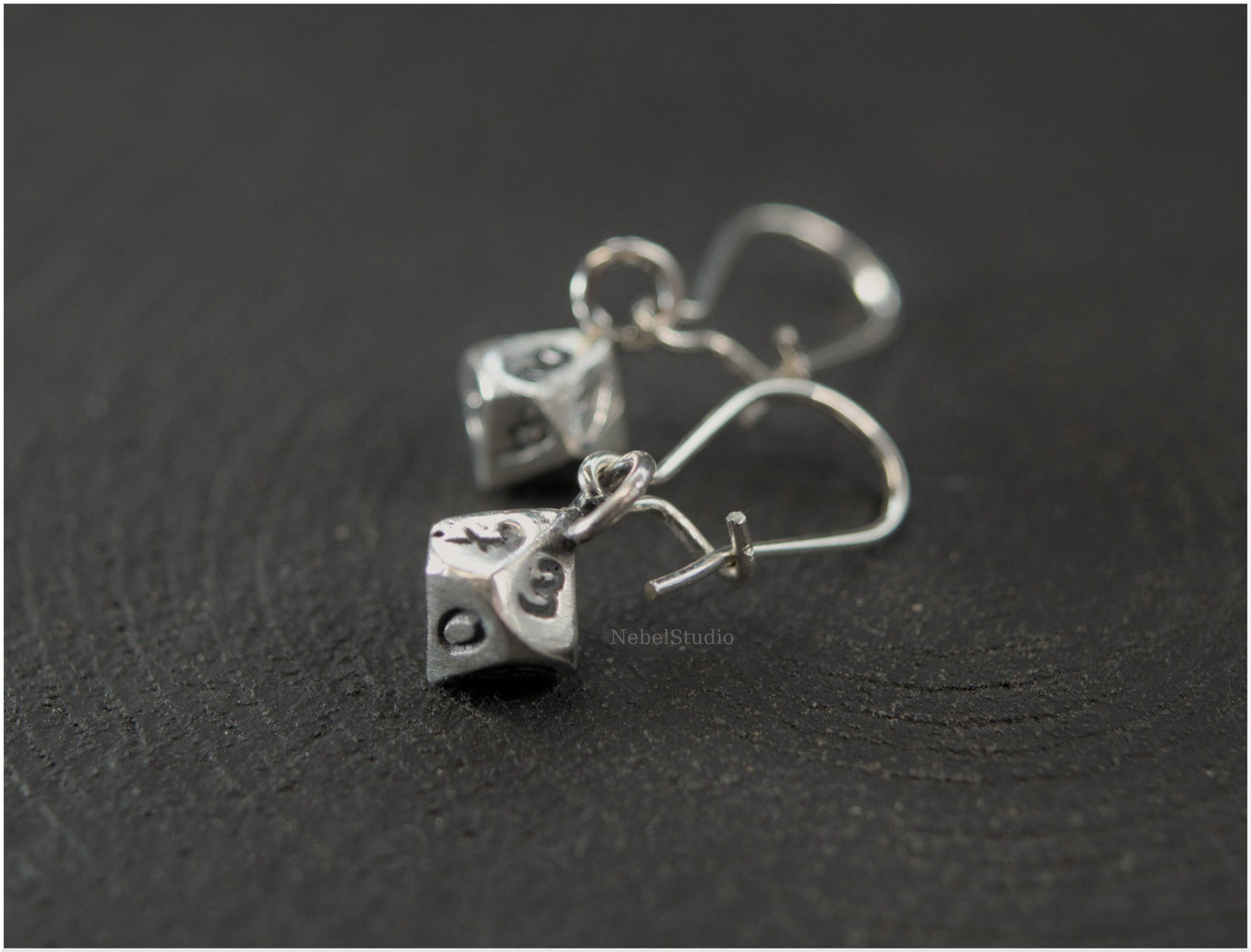 D10- Silver hook earrings