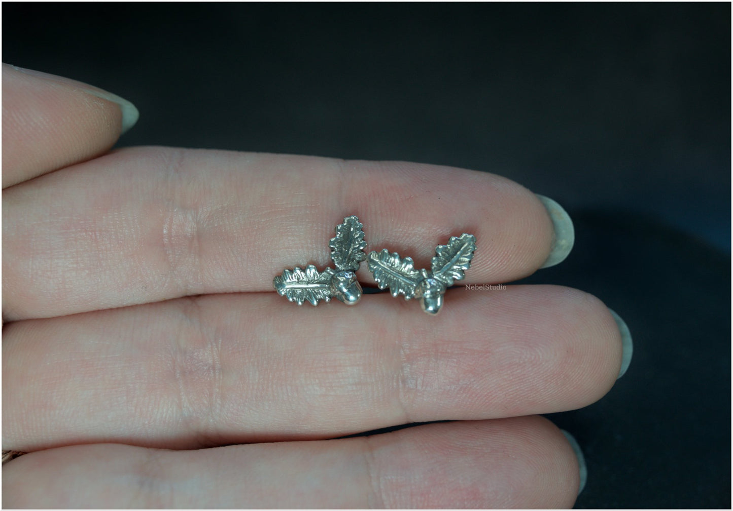 Quercus silver earrings