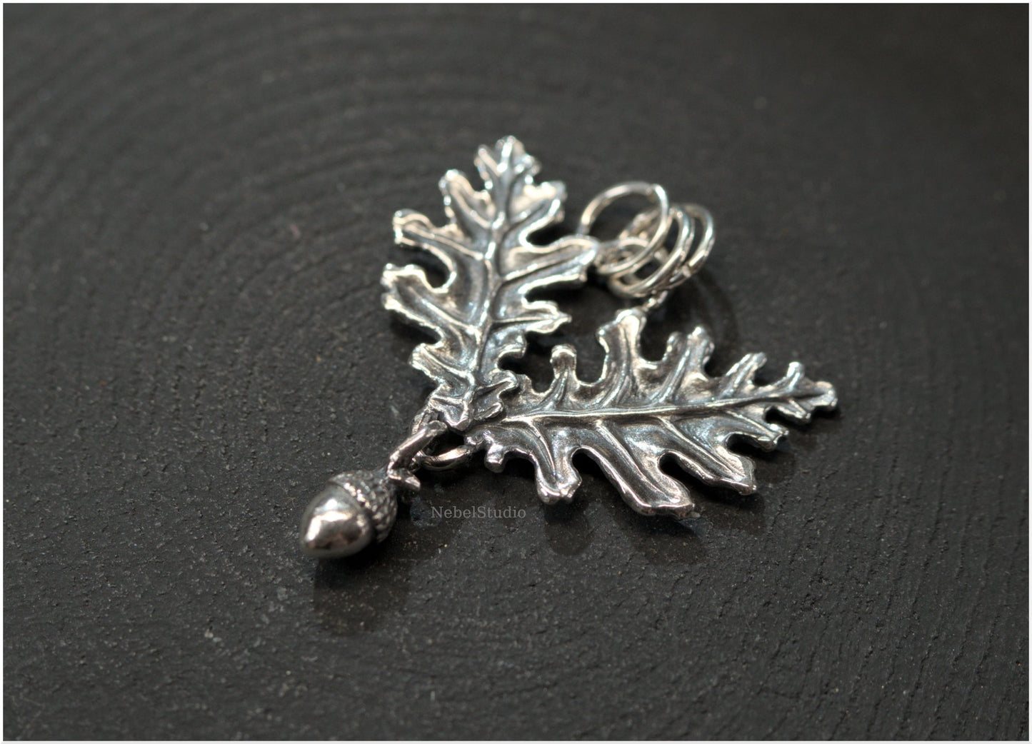 Quercus pendant silver or bronze