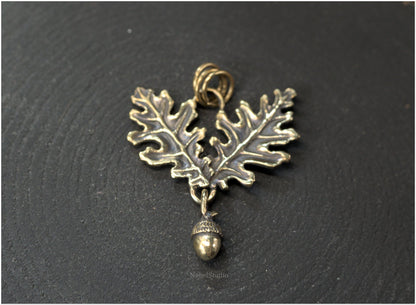 Quercus pendant silver or bronze