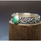 Oak Leaves ring in silver Special Edition Malachite