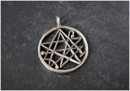 Pendant Necronomicon sigil symbol bronze or silver